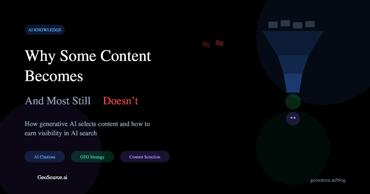 Why Some Content Becomes AI Knowledge and Most Still Doesn't